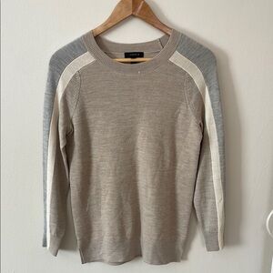 J. Crew Men's Beige and Gray Sweater